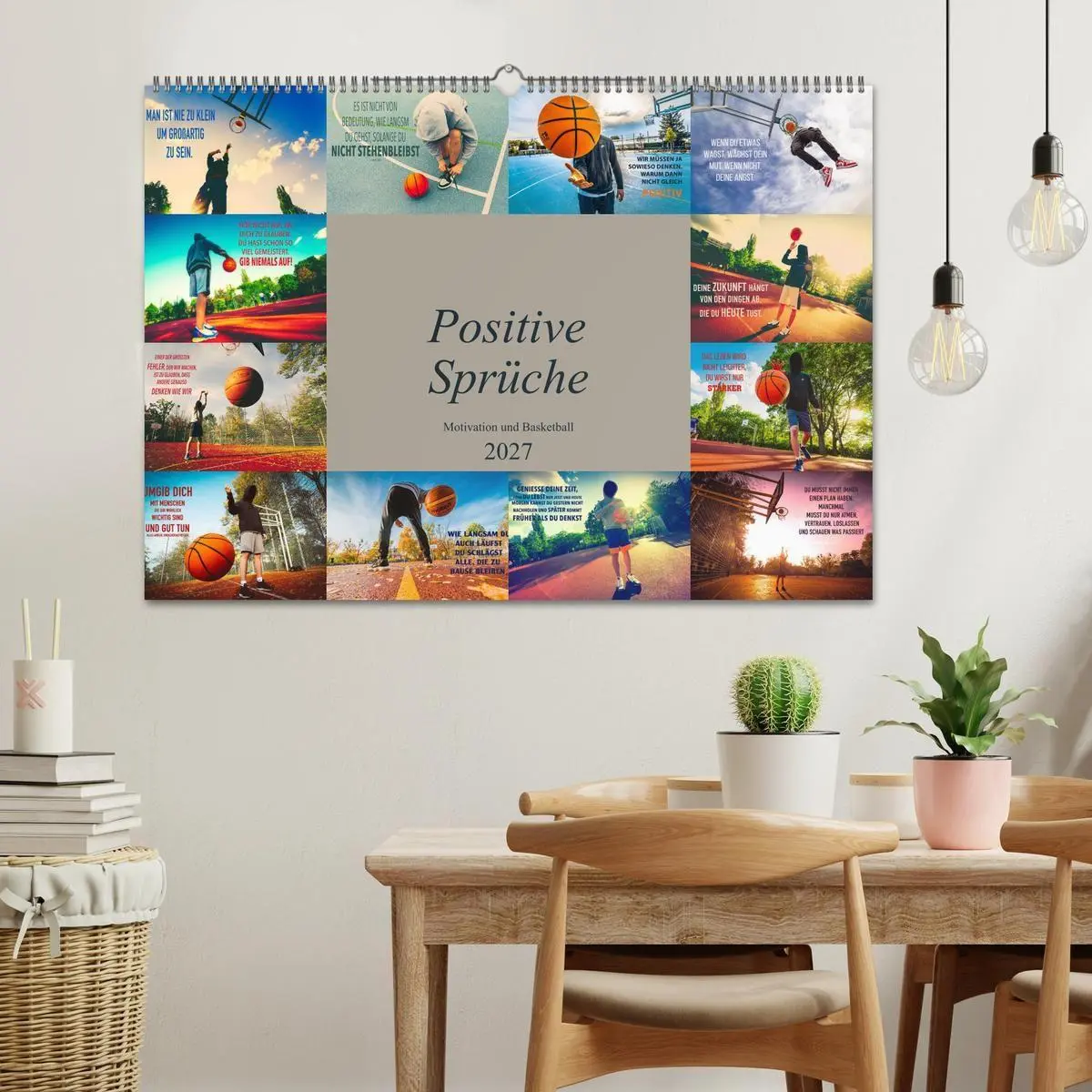 Bild: 9783569555655 | Positive Sprüche - Motivation und Basketball (Wandkalender 2027 DIN...
