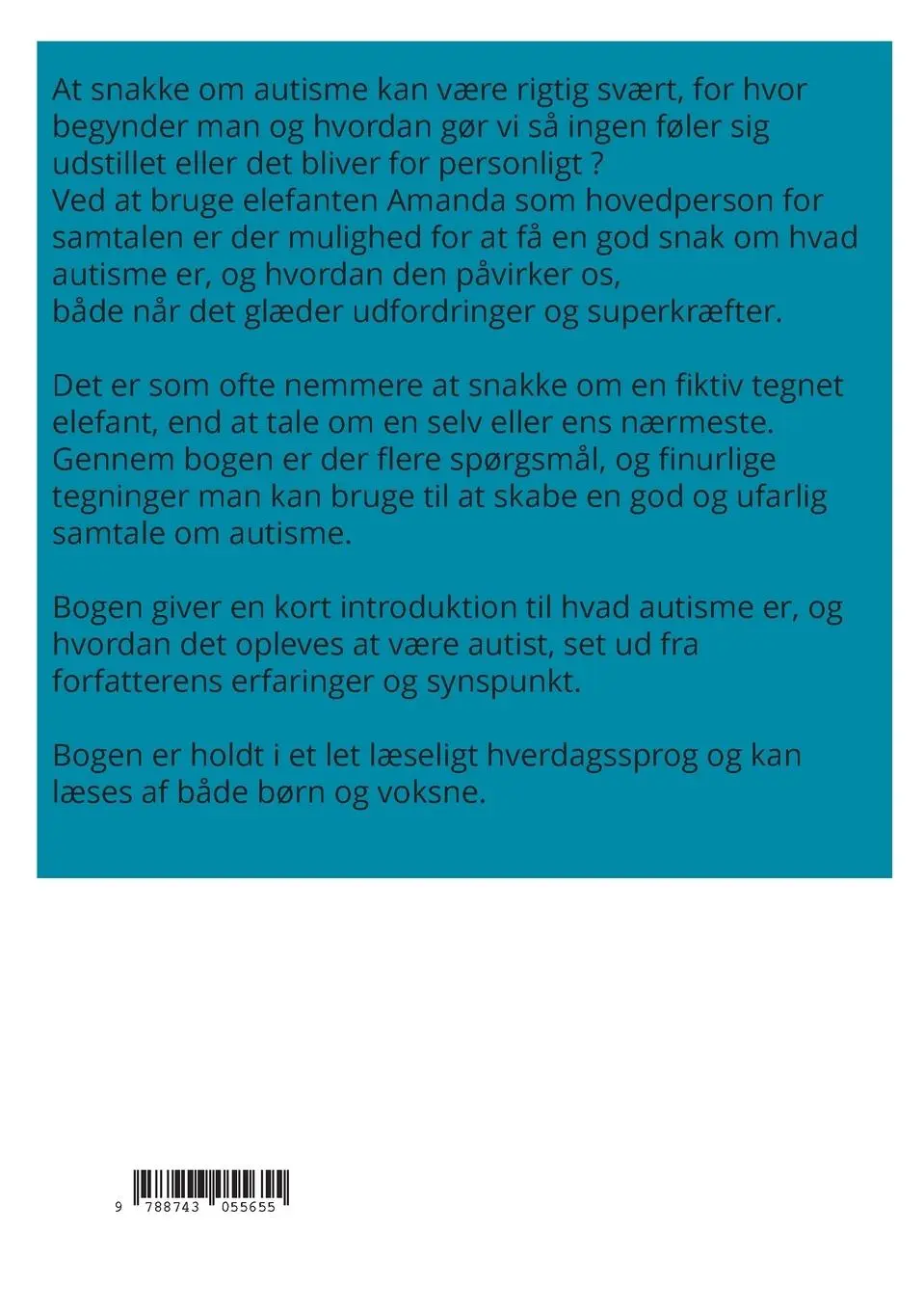 Rückseite: 9788743055655 | Amanda er autist | En samtalebog om autisme | Line Kudahl | Buch