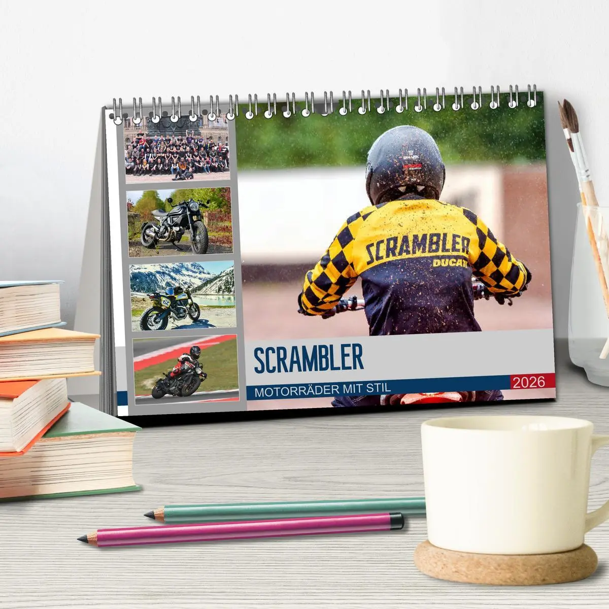 Bild: 9783457675755 | Scrambler Motorräder mit Stil (Tischkalender 2026 DIN A5 quer),...
