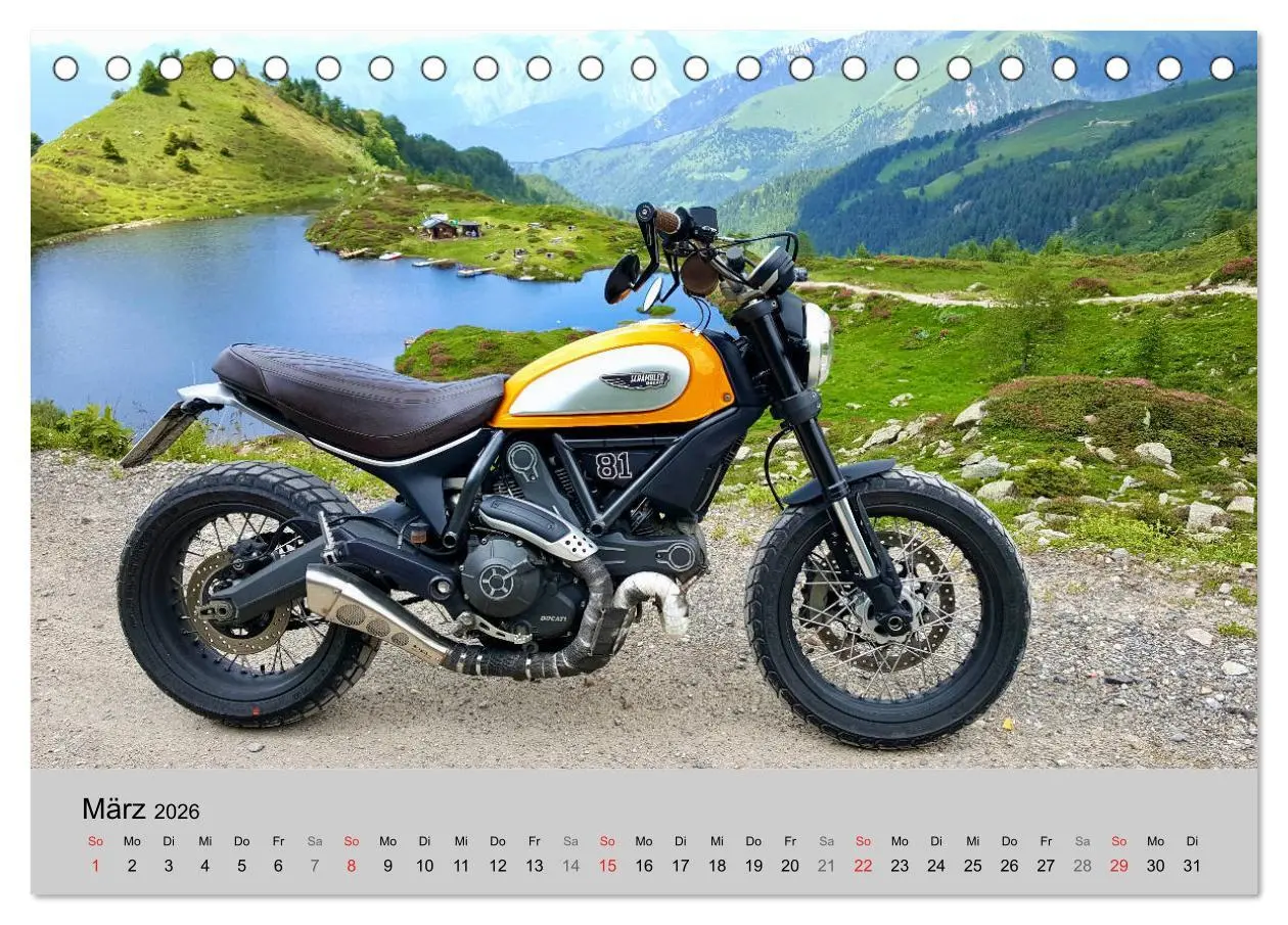 Bild: 9783457675755 | Scrambler Motorräder mit Stil (Tischkalender 2026 DIN A5 quer),...
