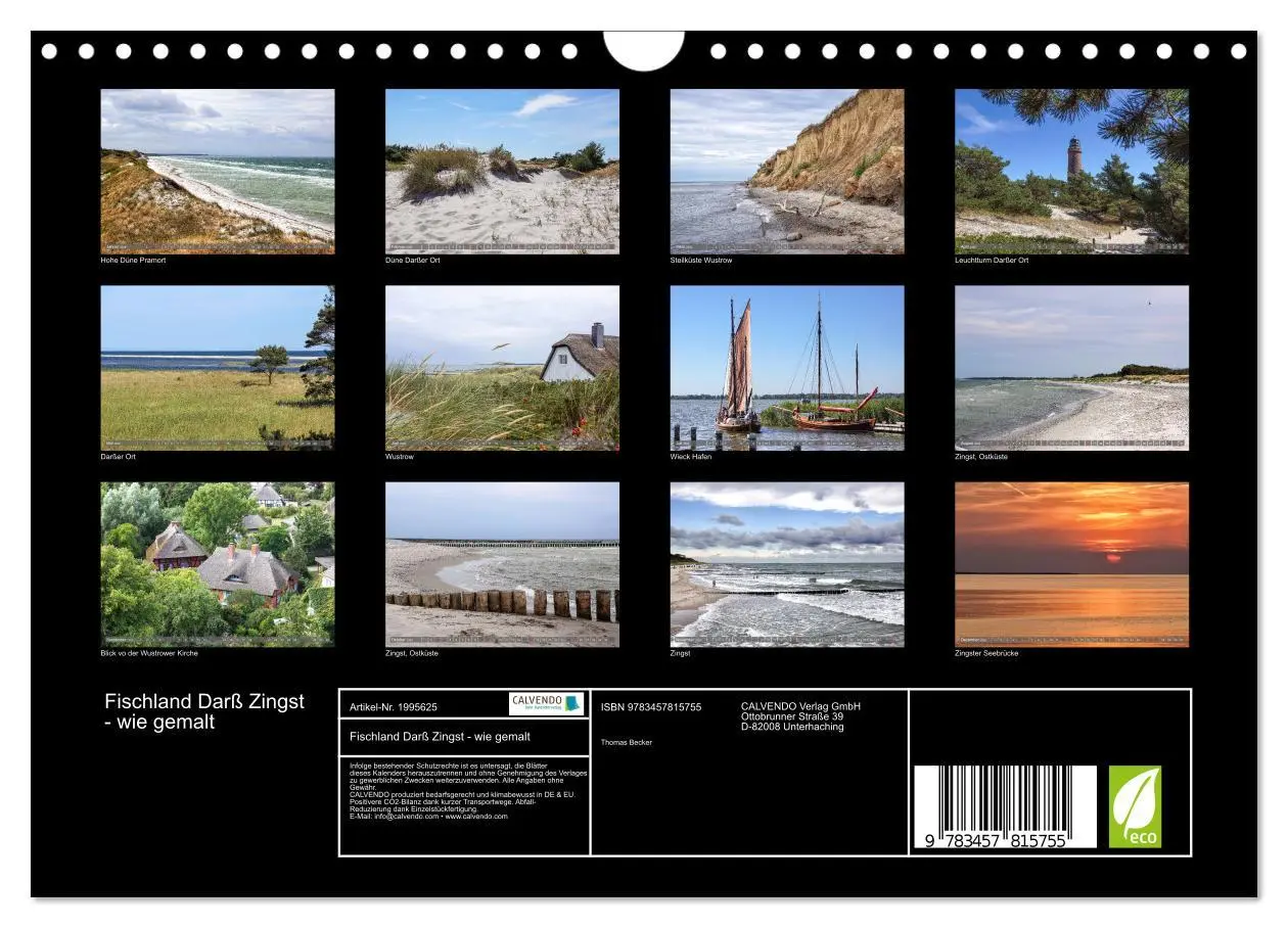 Bild: 9783457815755 | Fischland Darß Zingst - wie gemalt (Wandkalender 2026 DIN A4 quer),...