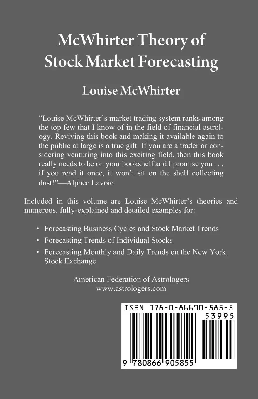 Rückseite: 9780866905855 | McWhirter Theory of Stock Market Forecasting | Louise McWhirter | Buch