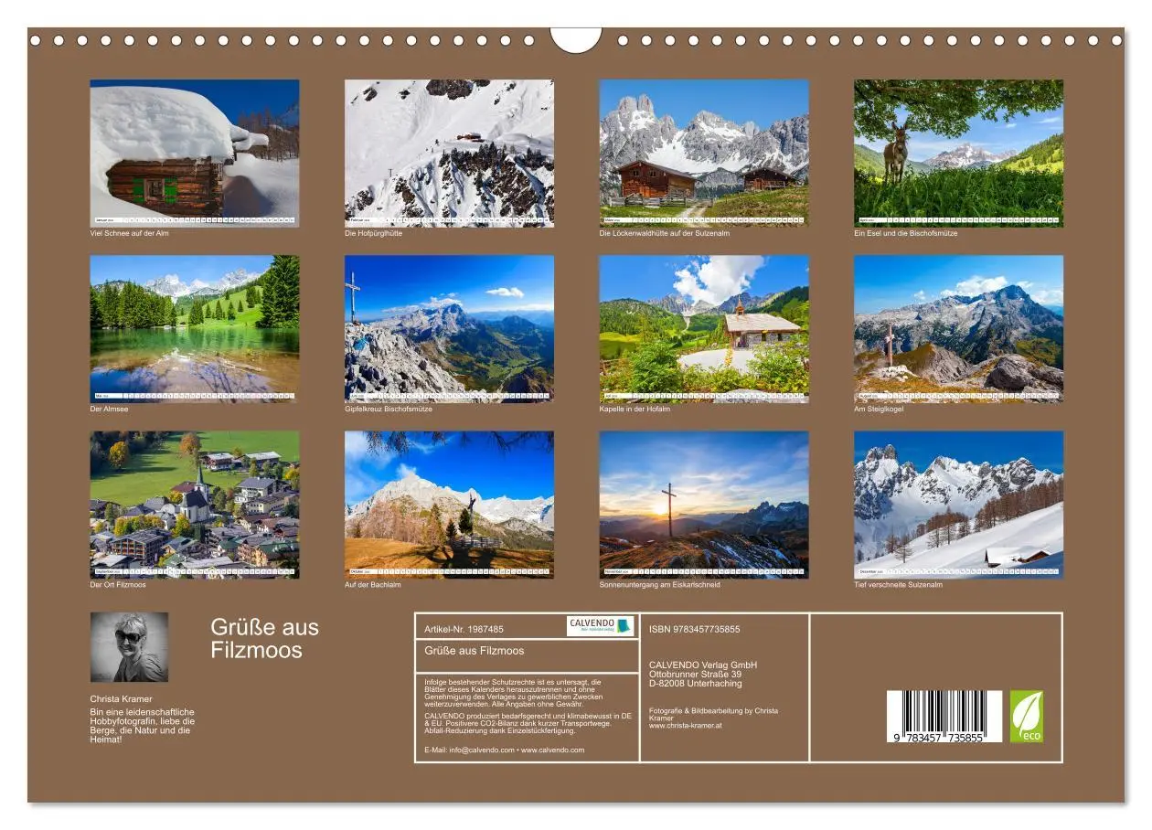 Bild: 9783457735855 | Grüße aus Filzmoos (Wandkalender 2026 DIN A3 quer), CALVENDO...