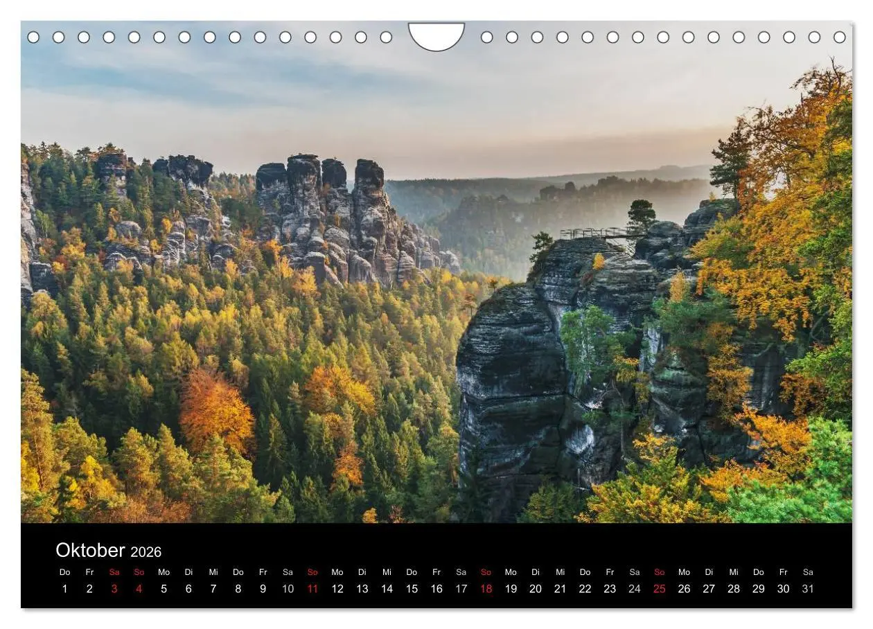 Bild: 9783516205855 | Sächsische Schweiz (Wandkalender 2026 DIN A4 quer), CALVENDO...