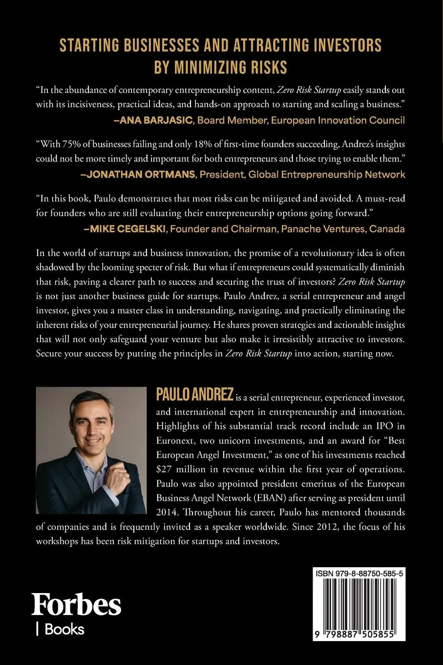 Rückseite: 9798887505855 | Zero Risk Startup | Paulo Andrez | Taschenbuch | Englisch | 2024