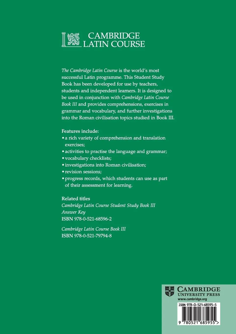 Rückseite: 9780521685955 | Cambridge Latin Course 3 | Cambridge School Classics Project | Buch