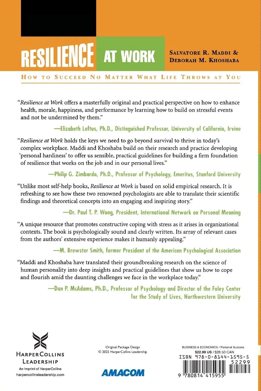 Rückseite: 9780814415955 | Resilience at Work | How to Succeed No Matter What Life Throws at You