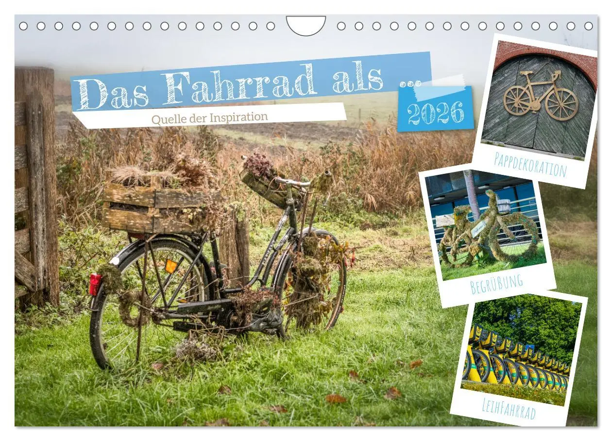 Cover: 9783457345955 | Das Fahrrad als ... (Wandkalender 2026 DIN A4 quer), CALVENDO...