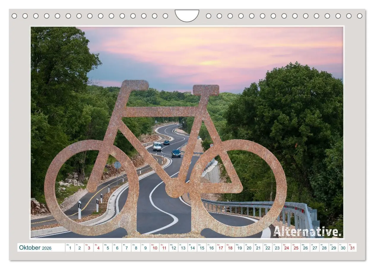 Bild: 9783457345955 | Das Fahrrad als ... (Wandkalender 2026 DIN A4 quer), CALVENDO...
