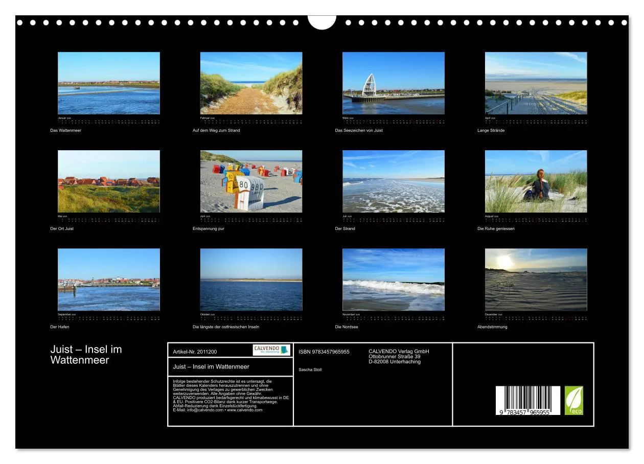 Bild: 9783457965955 | Juist - Insel im Wattenmeer (Wandkalender 2026 DIN A3 quer),...