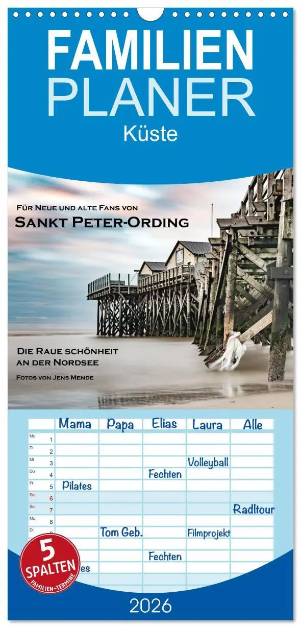Cover: 9783516505955 | Familienplaner 2026 - Sankt Peter-Ording: Die raue Schönheit an der...