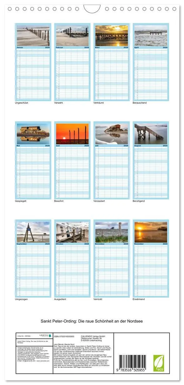 Bild: 9783516505955 | Familienplaner 2026 - Sankt Peter-Ording: Die raue Schönheit an der...