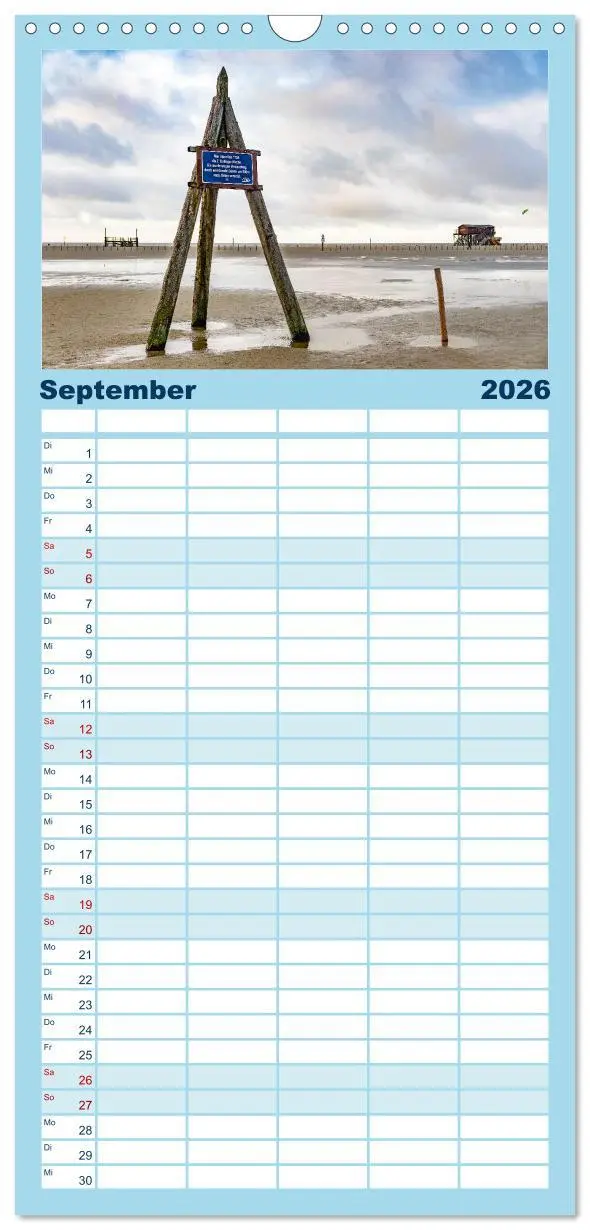 Bild: 9783516505955 | Familienplaner 2026 - Sankt Peter-Ording: Die raue Schönheit an der...