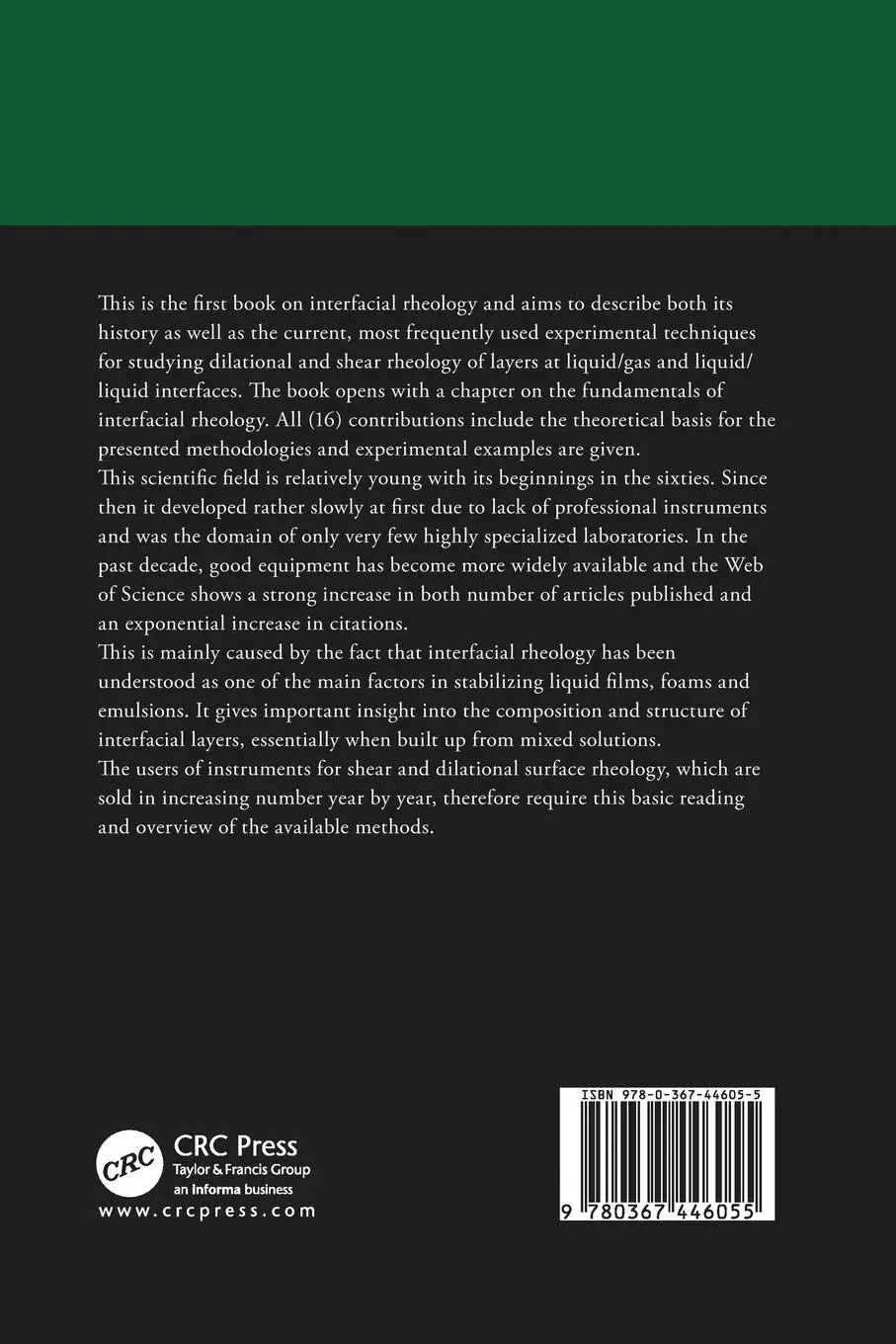 Rückseite: 9780367446055 | Interfacial Rheology | Reinhard Miller (u. a.) | Taschenbuch | 2019