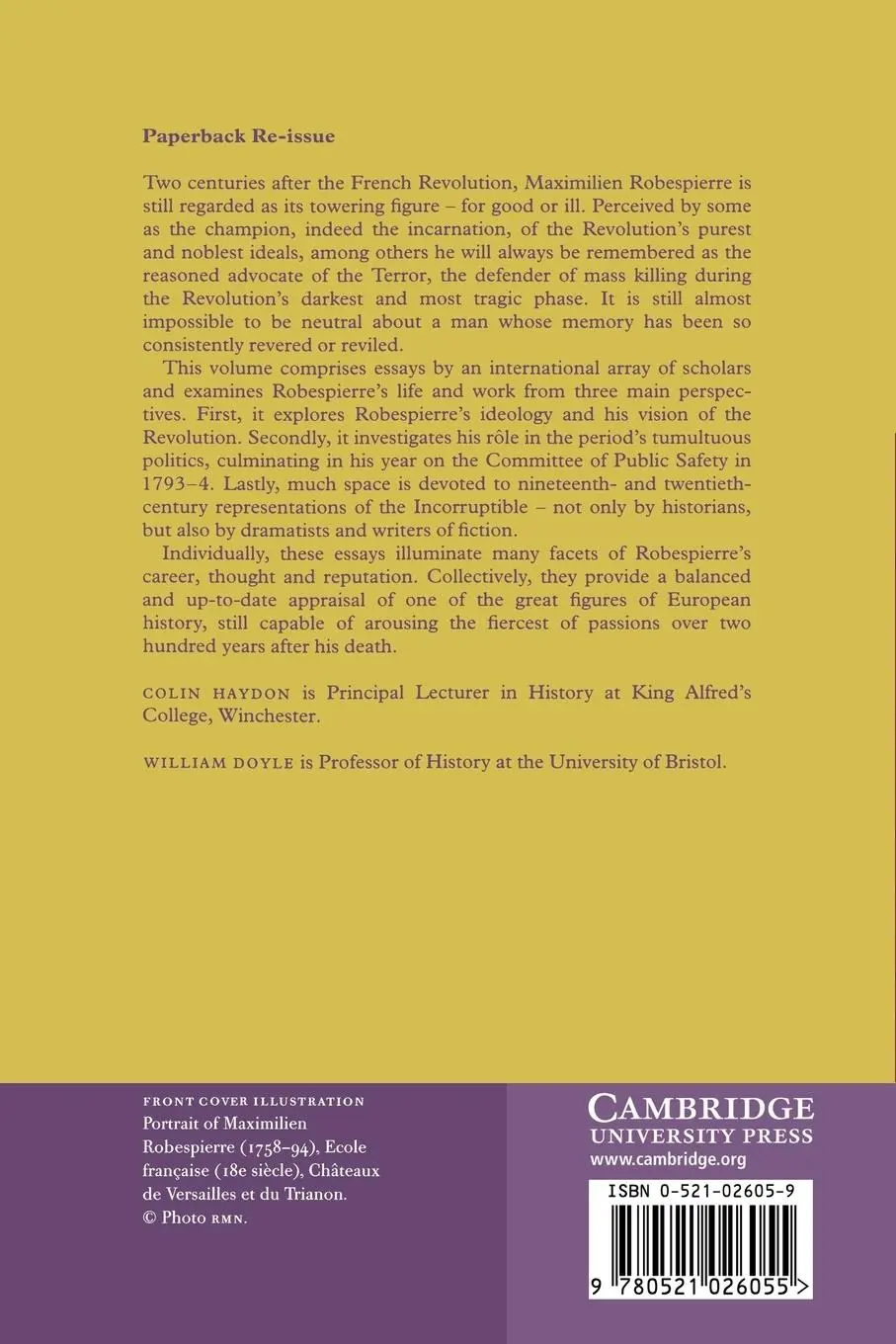 Rückseite: 9780521026055 | Robespierre | Colin Haydon (u. a.) | Taschenbuch | Englisch | 2006