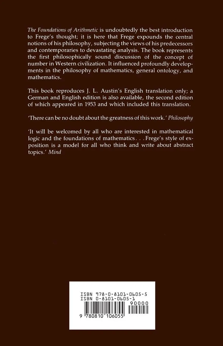 Rückseite: 9780810106055 | The Foundations of Arithmetic | Gottlob Frege | Taschenbuch | Englisch