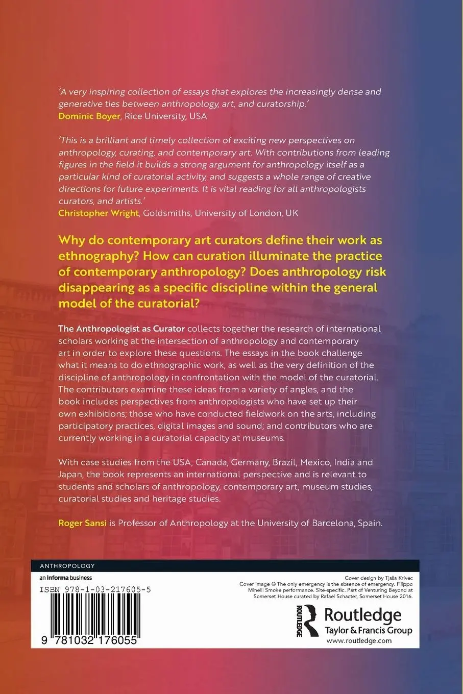 Rückseite: 9781032176055 | The Anthropologist as Curator | Roger Sansi | Taschenbuch | Englisch