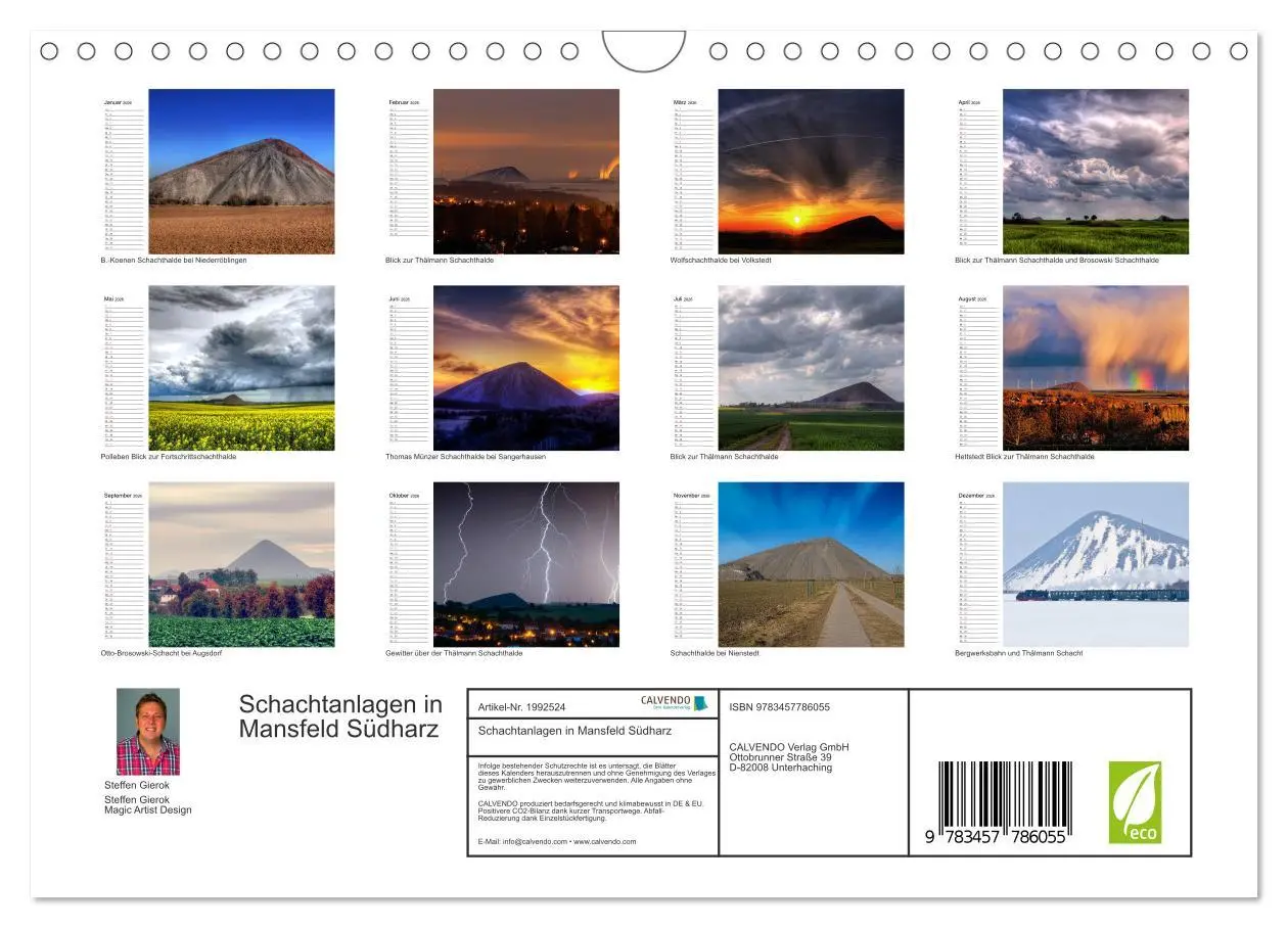 Bild: 9783457786055 | Schachtanlagen in Mansfeld Südharz (Wandkalender 2026 DIN A4 quer),...