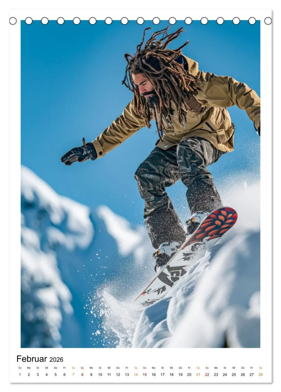 Bild: 9783516256055 | Snowboarden - coole Tage (Tischkalender 2026 DIN A5 hoch), CALVENDO...