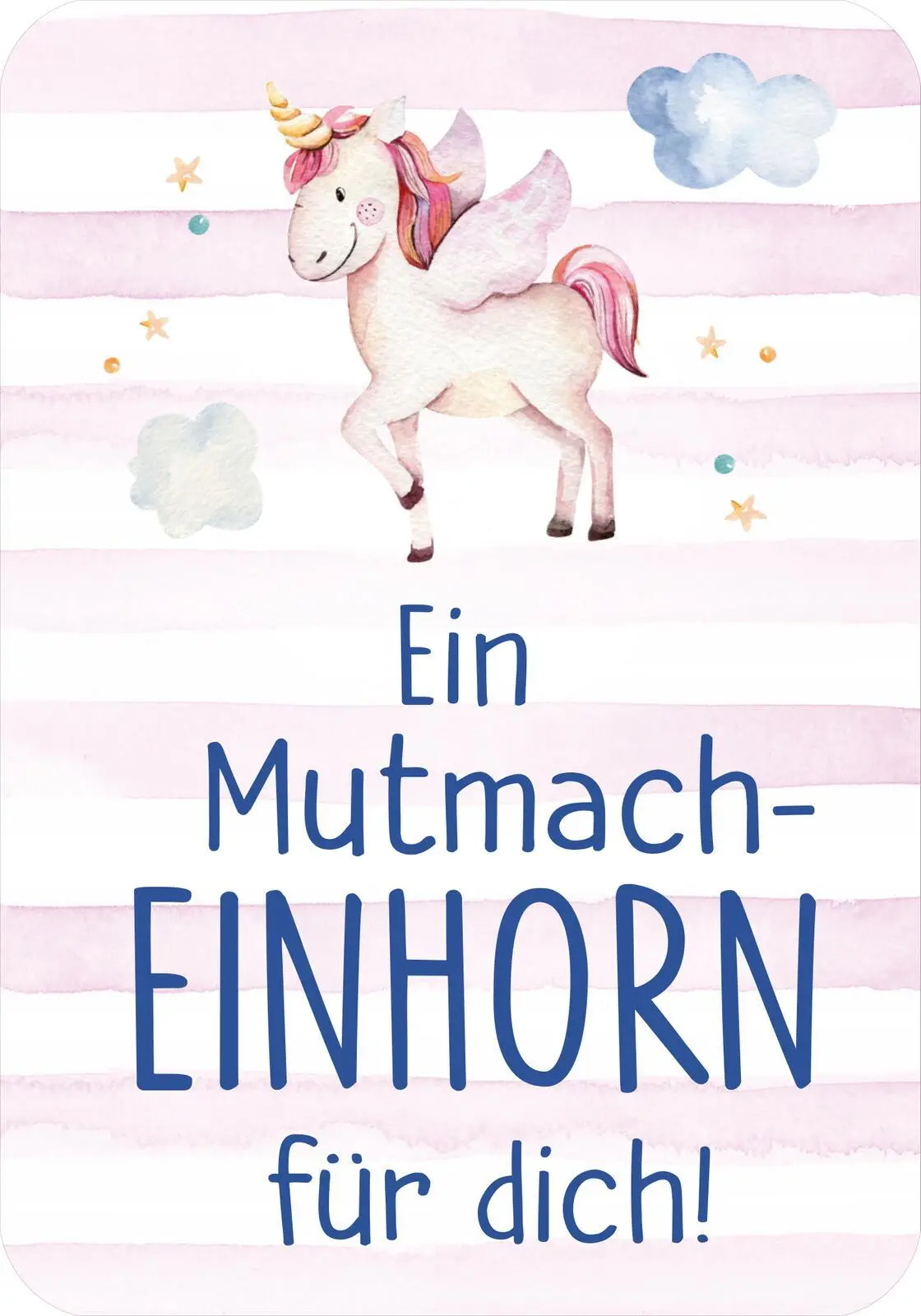 Bild: 9783845866055 | Mutmachkarten - Einhorn (Aquarelloptik) | Taschenbuch | 50 S. | 2025