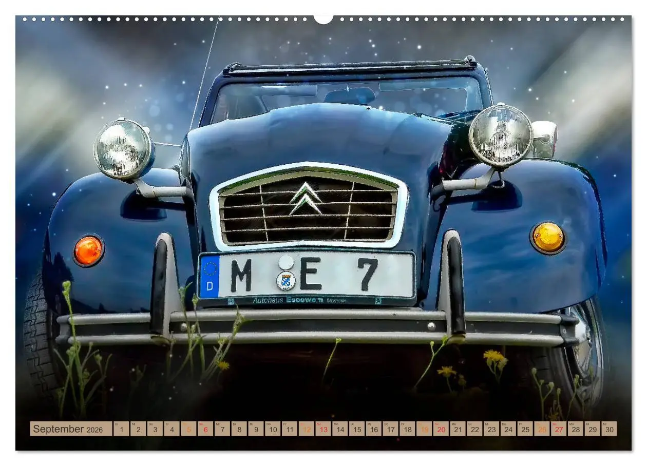 Bild: 9783457846155 | Die Ente - Citroën 2CV (Wandkalender 2026 DIN A2 quer), CALVENDO...