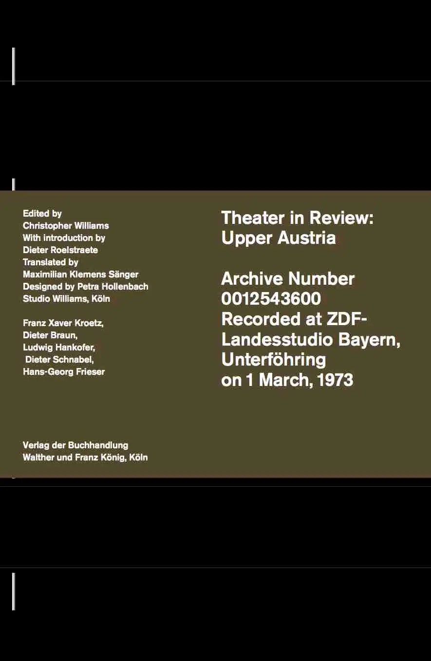 Cover: 9783753306155 | Christopher Williams. Theatre in Review: Upper Austria | Williams
