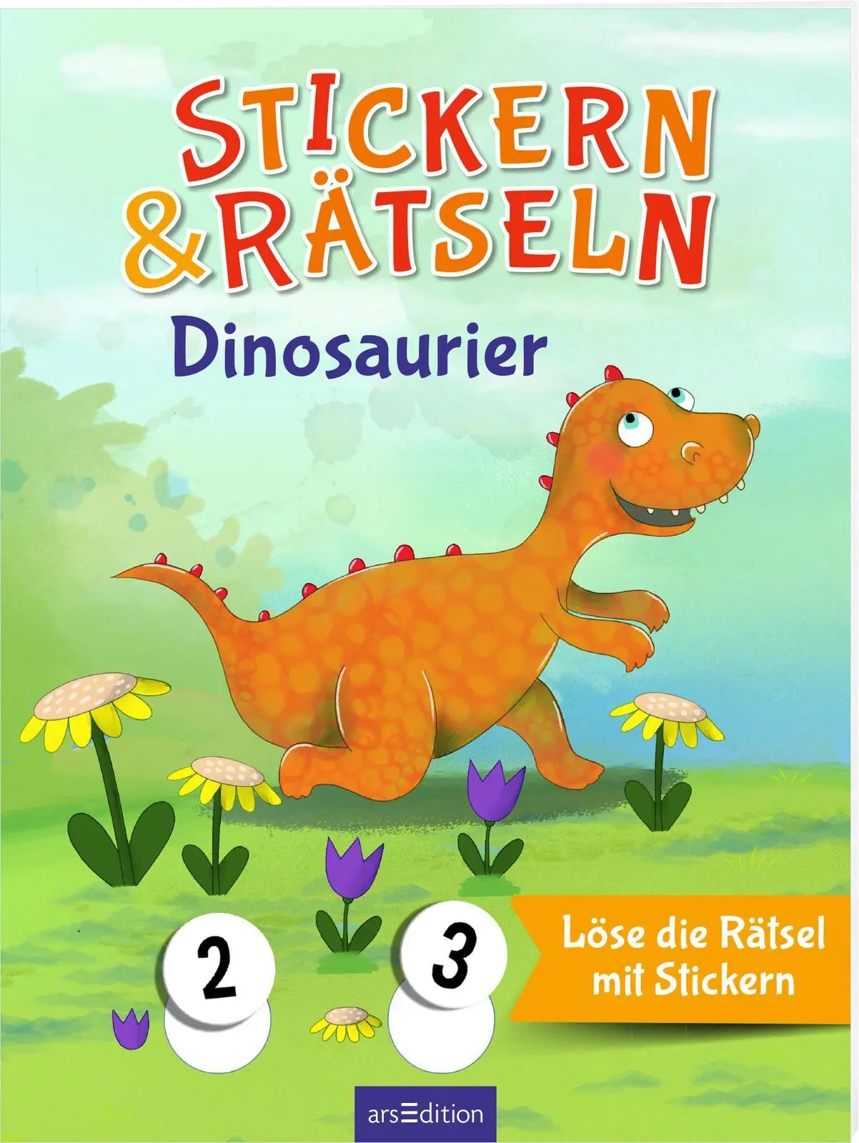 Cover: 9783845856155 | Stickern &amp; Rätseln - Dinosaurier | Löse die Rätsel mit Stickern | Buch