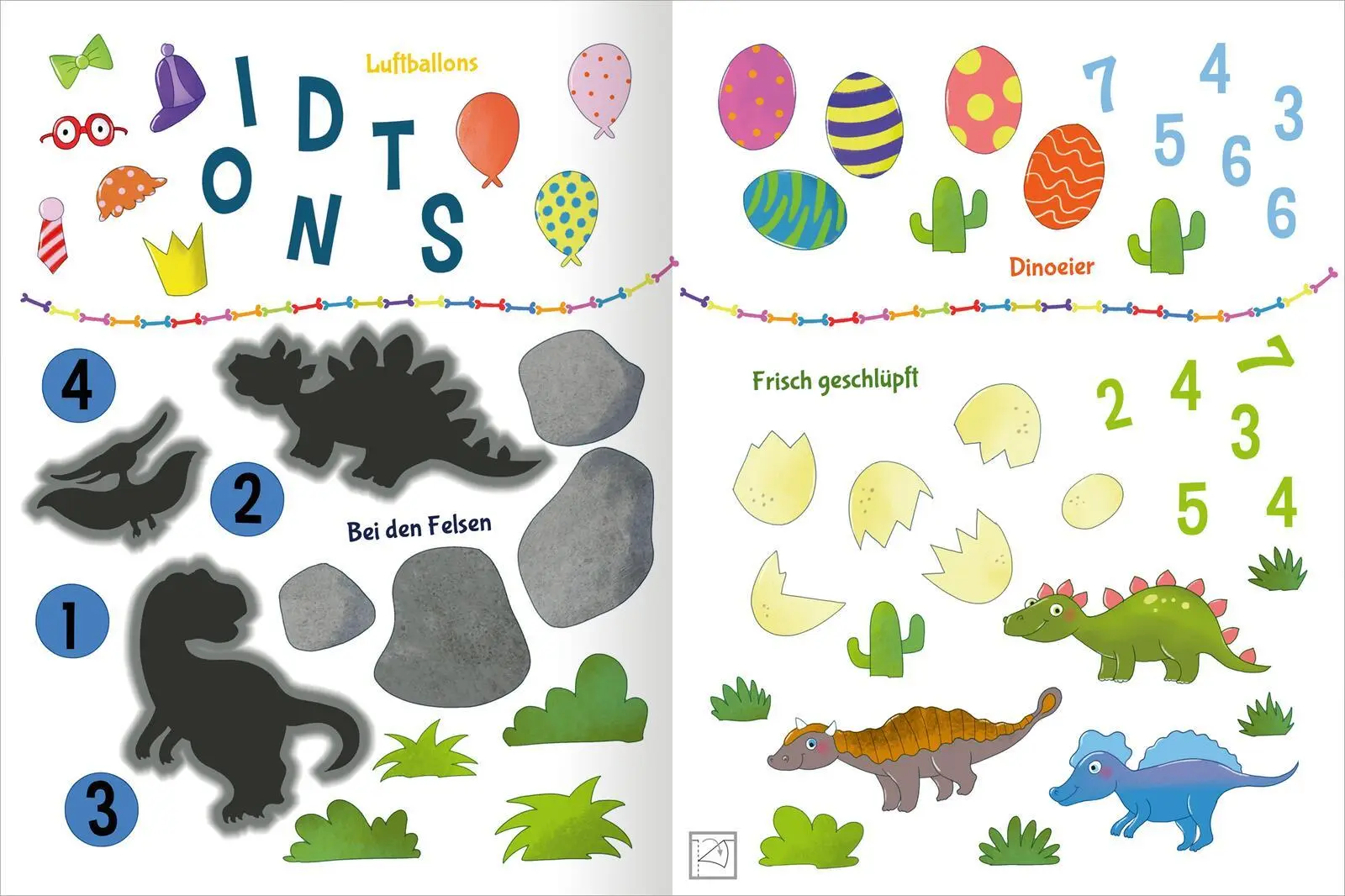 Bild: 9783845856155 | Stickern &amp; Rätseln - Dinosaurier | Löse die Rätsel mit Stickern | Buch