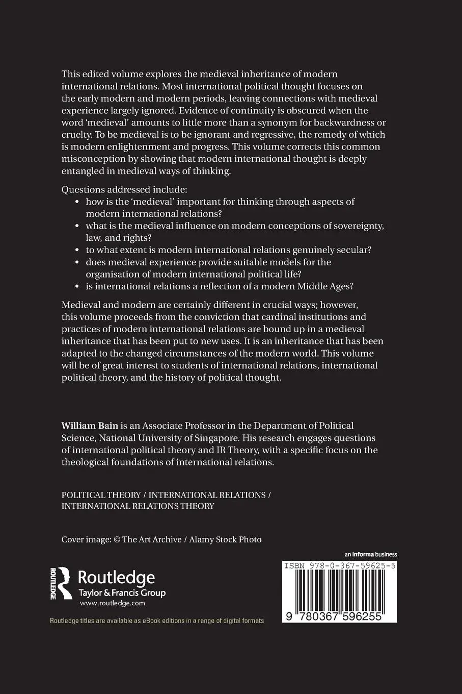Rückseite: 9780367596255 | Medieval Foundations of International Relations | William Bain | Buch