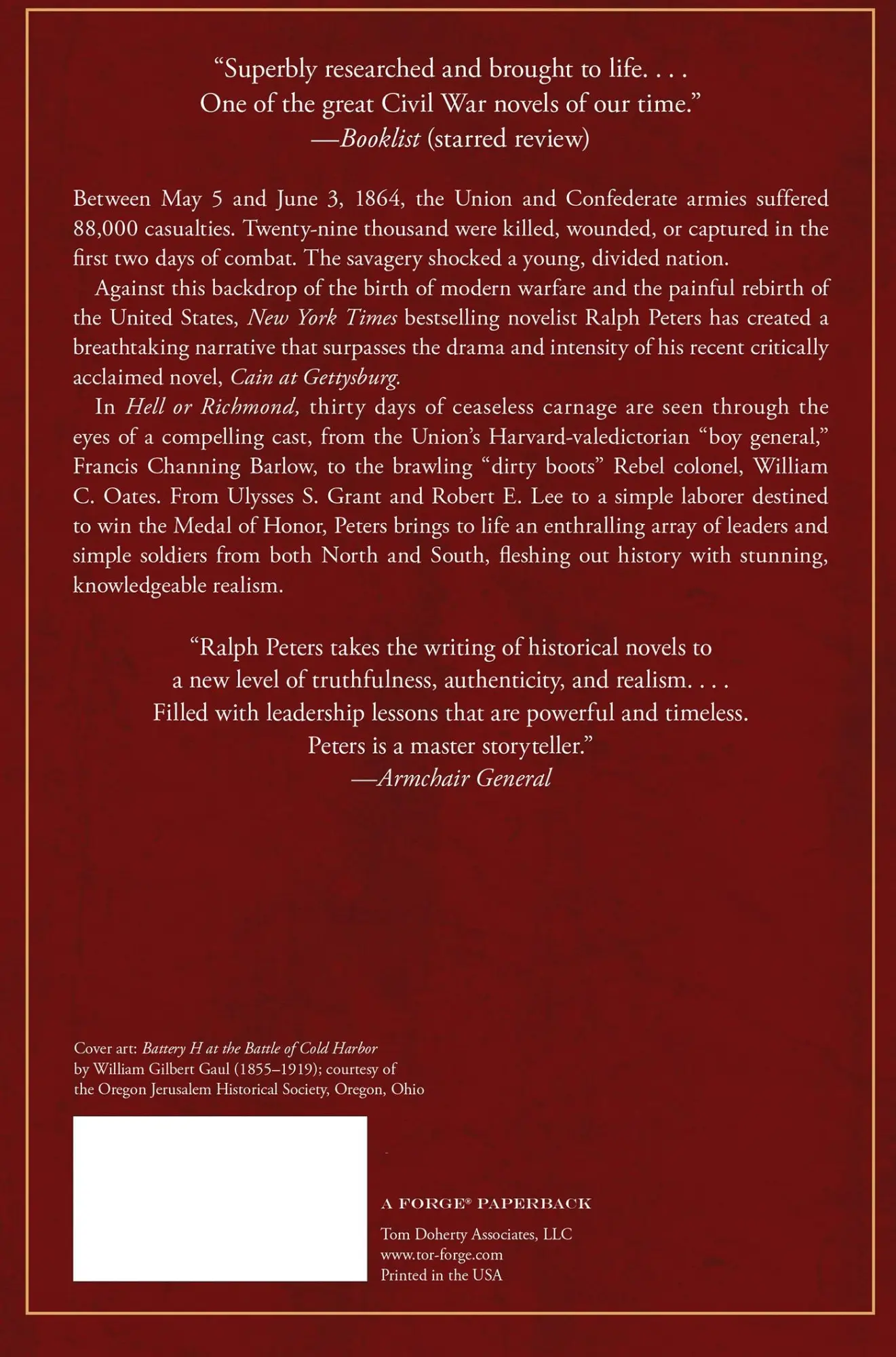 Rückseite: 9780765336255 | Hell or Richmond | Ralph Peters | Taschenbuch | Englisch | 2014