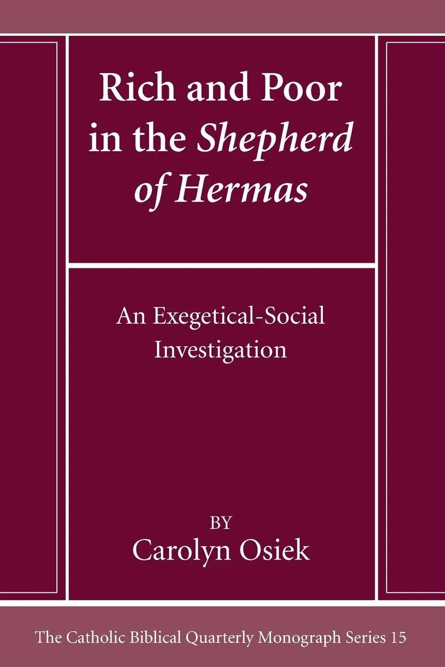 Cover: 9781666786255 | Rich and Poor in the Shepherd of Hermas | Carolyn Osiek | Taschenbuch