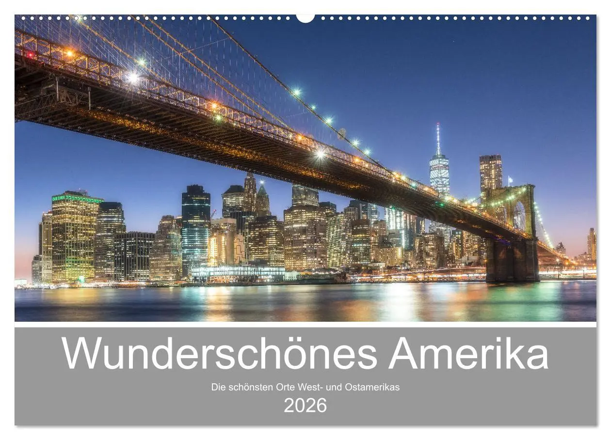 Cover: 9783457836255 | Wunderschönes Amerika (Wandkalender 2026 DIN A2 quer), CALVENDO...