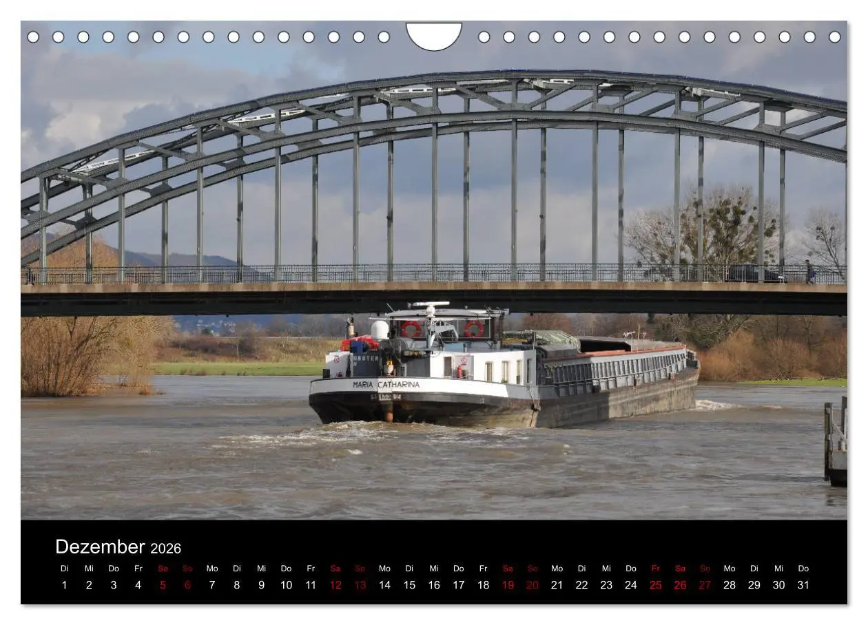 Bild: 9783457906255 | Schiffe auf der Oberweser (Wandkalender 2026 DIN A4 quer), CALVENDO...