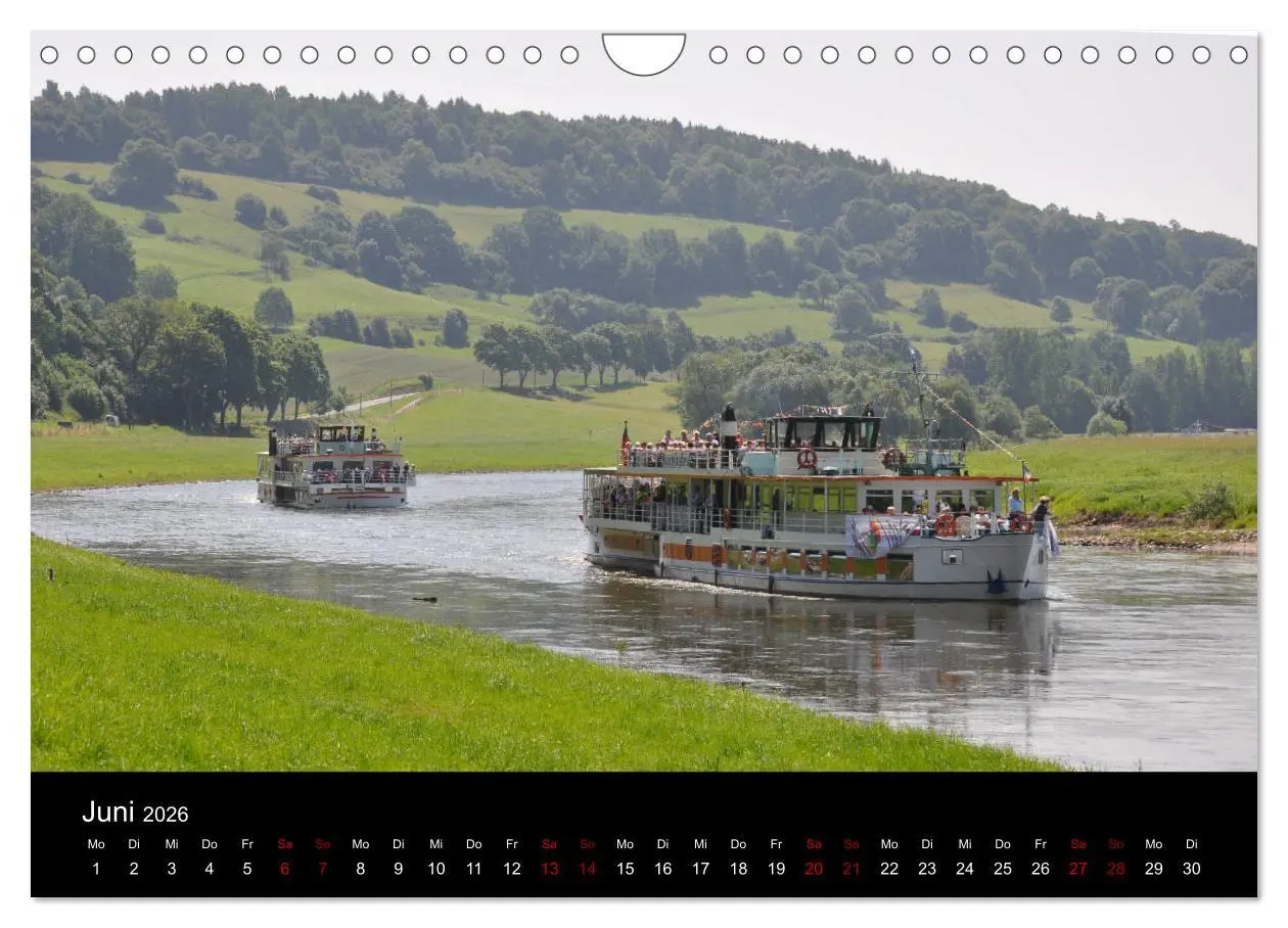 Bild: 9783457906255 | Schiffe auf der Oberweser (Wandkalender 2026 DIN A4 quer), CALVENDO...