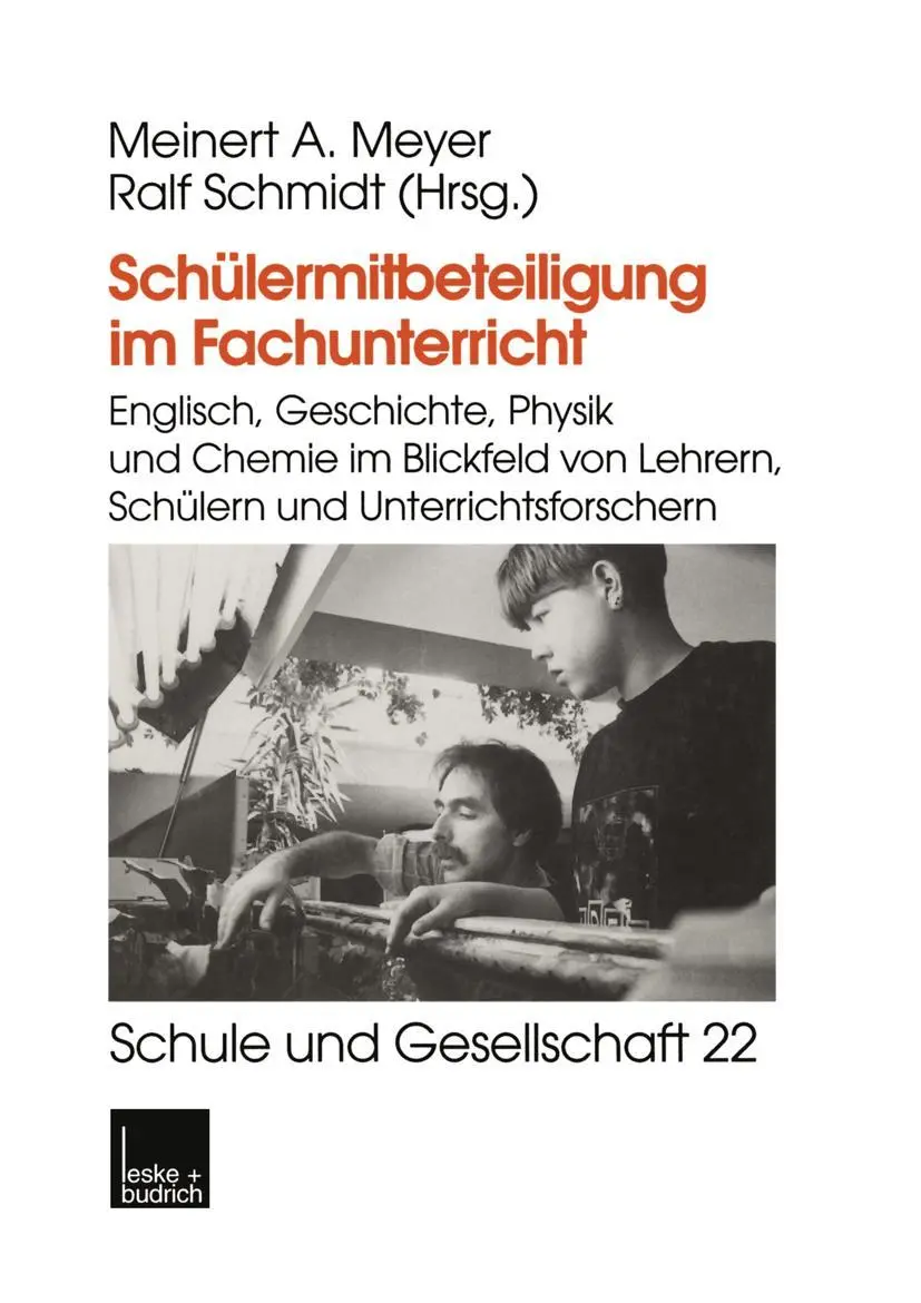 Cover: 9783810026255 | Schülermitbeteiligung im Fachunterricht | Meinert A. Meyer (u. a.)