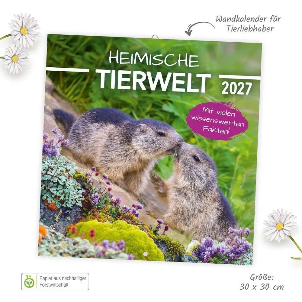 Bild: 9783988026255 | TRÖTSCH - Broschürenkalender Heimische Tierwelt 2027 | Wandplaner | KG