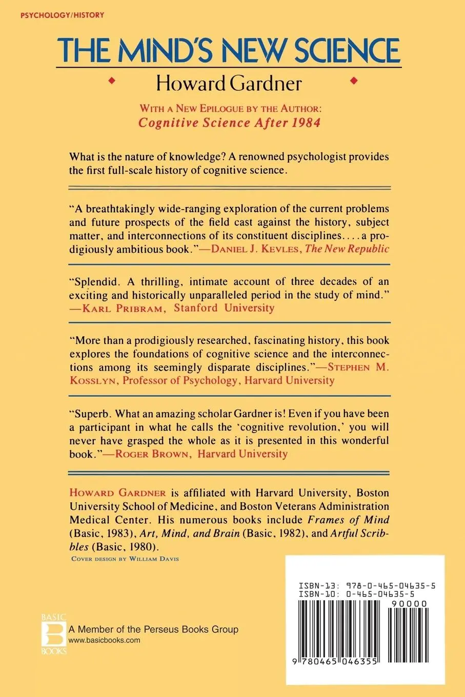 Rückseite: 9780465046355 | The Mind's New Science | A History of the Cognitive Revolution | Buch