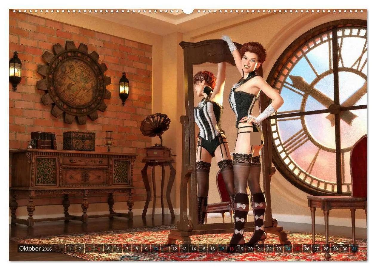 Bild: 9783457446355 | Steampunk Ladys Pin Up (hochwertiger Premium Wandkalender 2026 DIN...