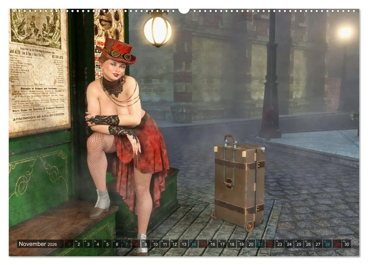 Bild: 9783457446355 | Steampunk Ladys Pin Up (hochwertiger Premium Wandkalender 2026 DIN...