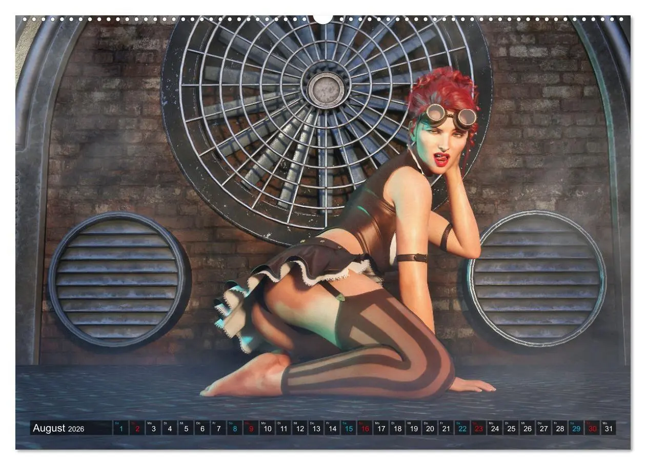 Bild: 9783457446355 | Steampunk Ladys Pin Up (hochwertiger Premium Wandkalender 2026 DIN...