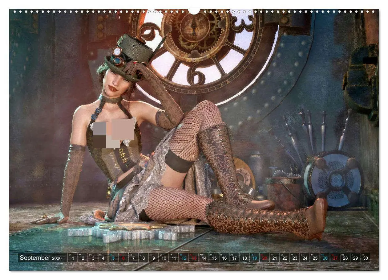Bild: 9783457446355 | Steampunk Ladys Pin Up (hochwertiger Premium Wandkalender 2026 DIN...