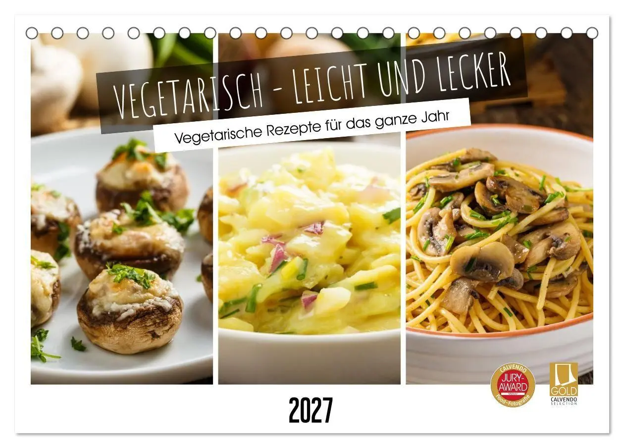 Cover: 9783516776355 | Vegetarisch - leicht und lecker (Tischkalender 2027 DIN A5 quer),...