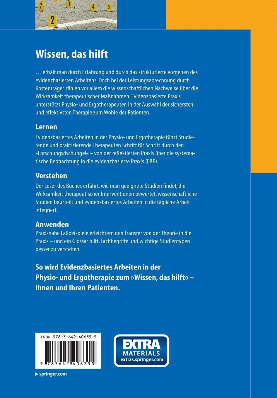 Rückseite: 9783642406355 | Evidenzbasiertes Arbeiten in der Physio- und Ergotherapie | Mangold