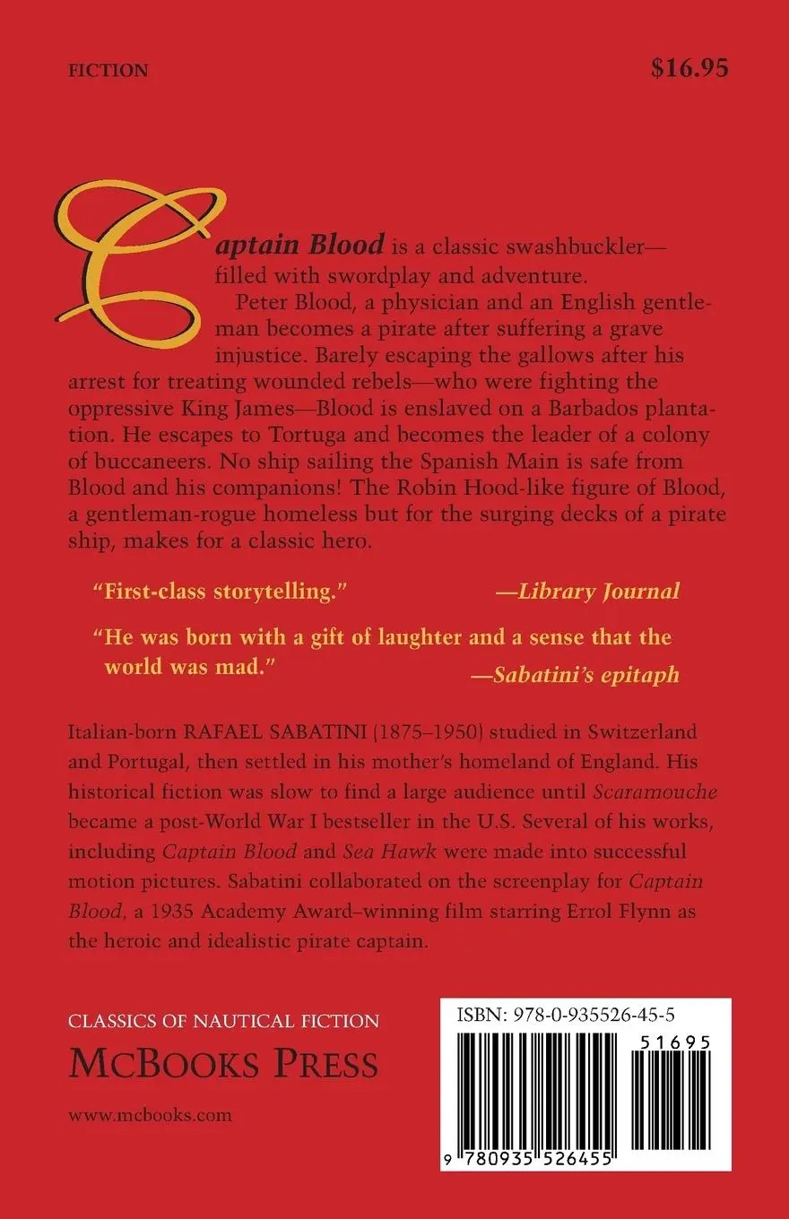Rückseite: 9780935526455 | Captain Blood | Rafael Sabatini | Taschenbuch | Englisch | 1998
