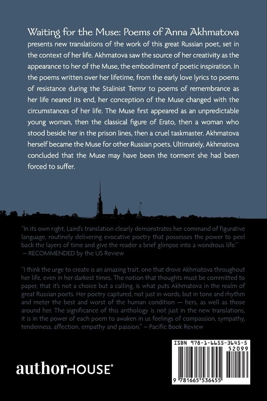 Rückseite: 9781665536455 | Waiting for the Muse | Poems of Anna Akhmatova | Frances Laird | Buch