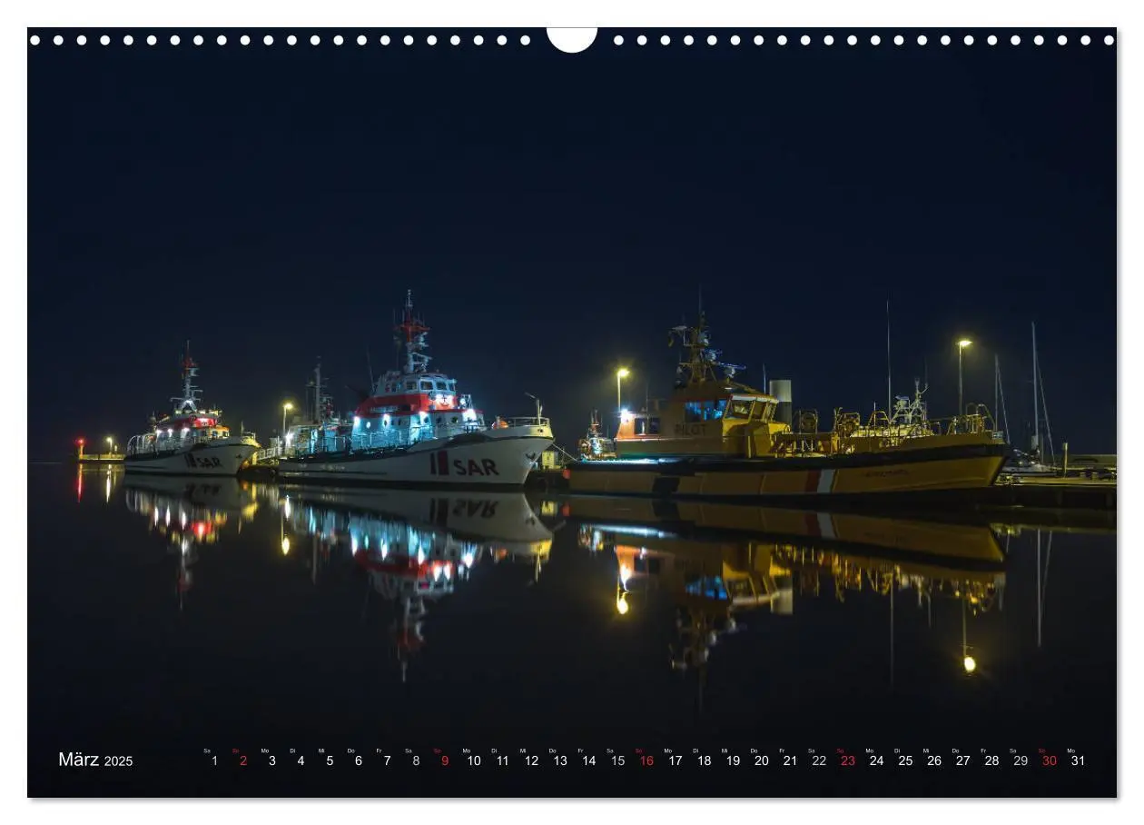 Bild: 9783435656455 | Nachts in Wilhelmshaven Edition mit maritimen Motiven (Wandkalender...