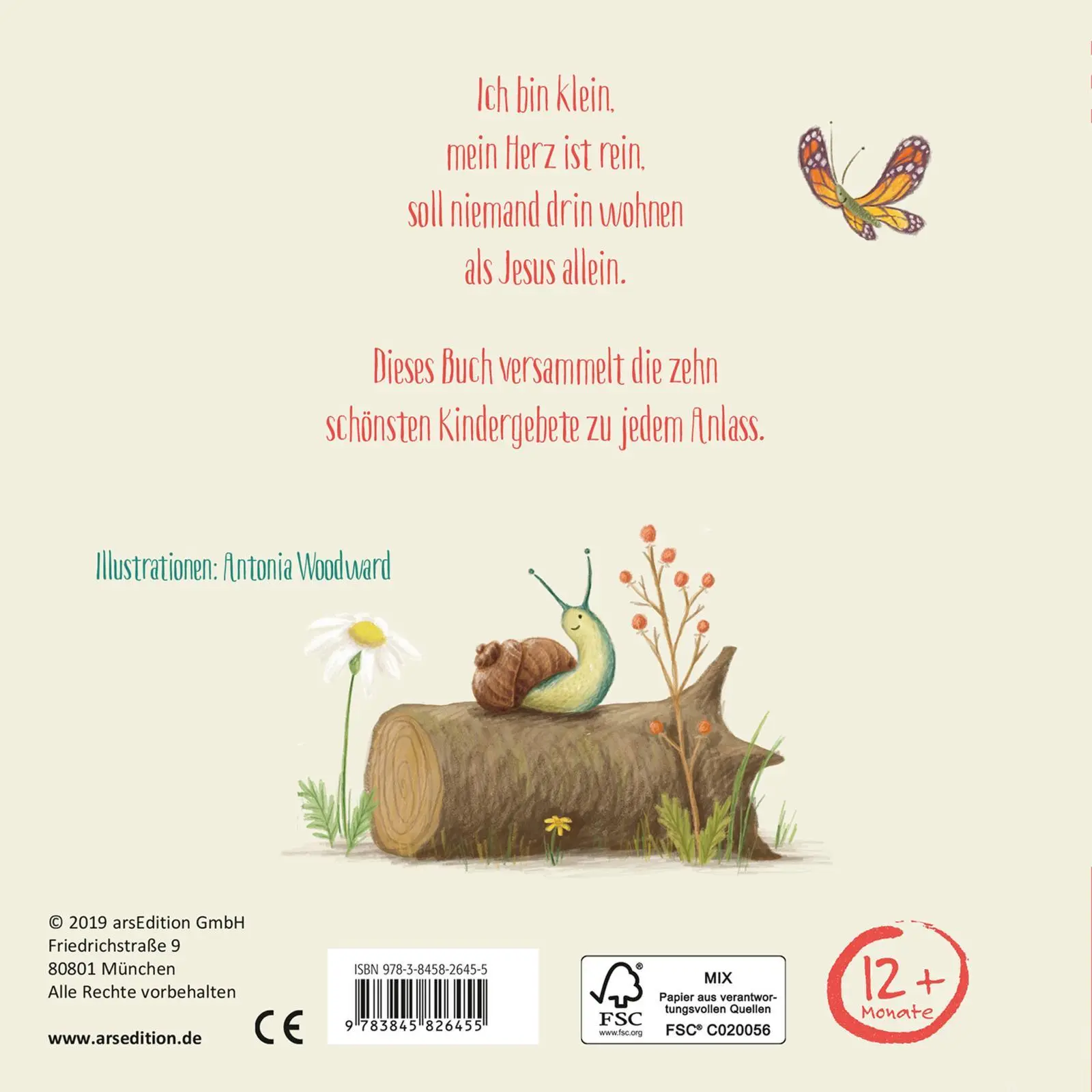 Rückseite: 9783845826455 | Ich bin klein, mein Herz ist rein | Erste Kindergebete | Woodward