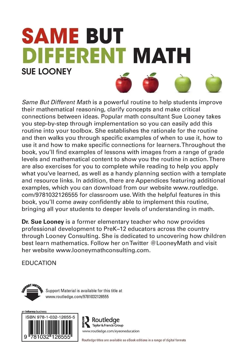 Rückseite: 9781032126555 | Same But Different Math | Sue Looney | Taschenbuch | Englisch | 2022