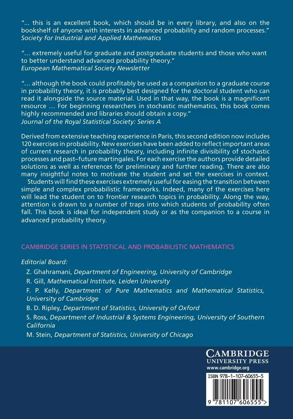 Rückseite: 9781107606555 | Exercises in Probability | L. Chaumont (u. a.) | Taschenbuch | 2014