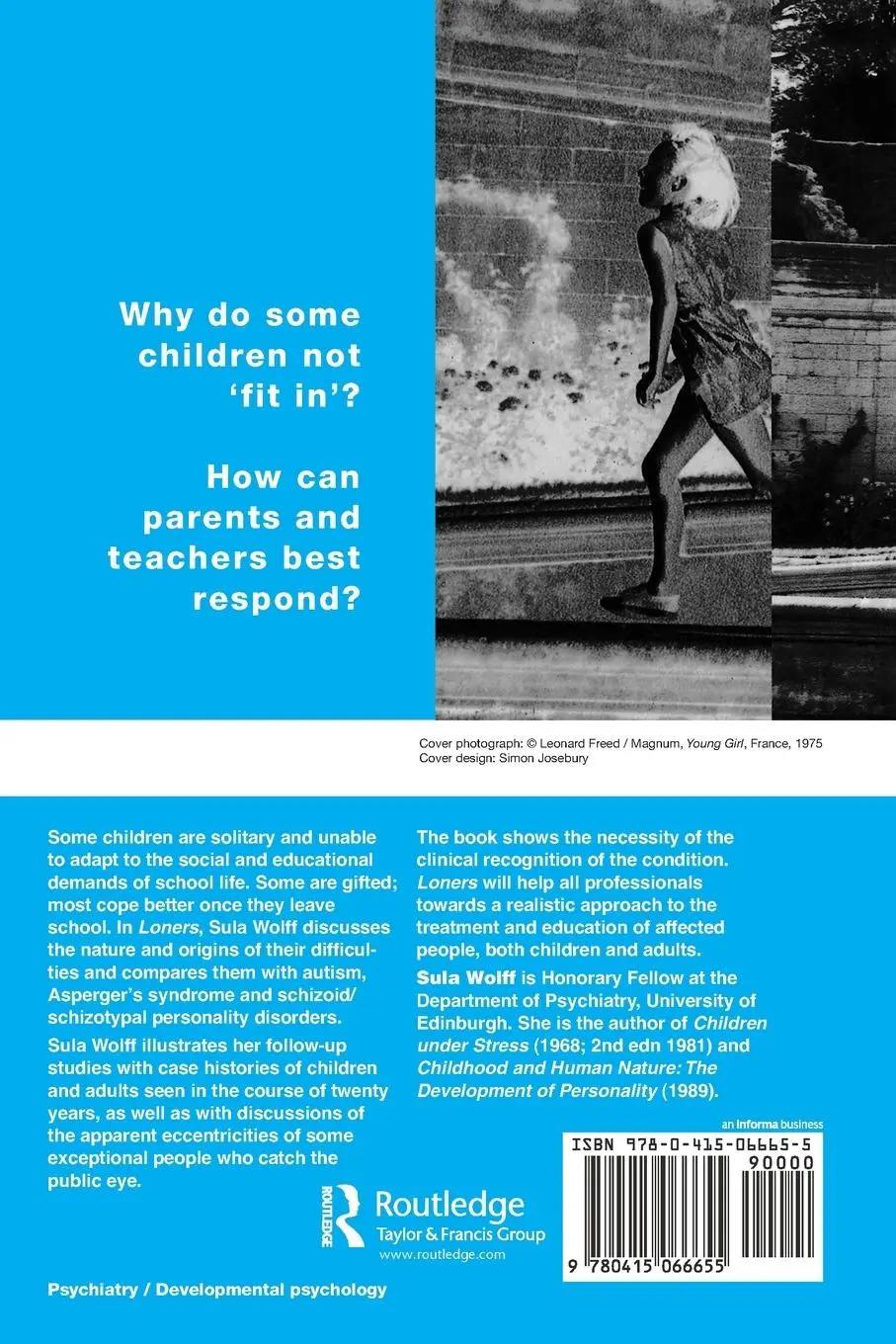 Rückseite: 9780415066655 | Loners | The Life Path of Unusual Children | Sula Wolff | Taschenbuch